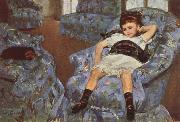 Mary Cassatt Ligttle Girl in a Blue Armchari oil painting picture wholesale